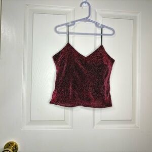 Pink Glitter Women's Cropped Camisole